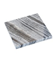 Dekoratif Sunumluk Antrasit Doğal Mermer Taş - 20x20 cm