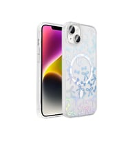 Apple iPhone 13 Kılıf M-Safe Şarj Özellikli Şeffaf Zore Folk Sert Kapak