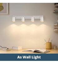 RİOLIGHT MODERN BEYAZ METAL HAREKETLİ BAŞLIK 4LÜ GÜN IŞIĞI LED DUVAR APLİK SPOT(AMPUL DAHİLDİR)