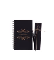 Mat Siyah İsme Özel Kraft Defter-Kalem Seti / Doğum Günü Hediye Seti