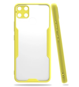 Durukar® Realme C15 Kılıf Platin Silikon - Sarı