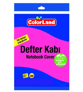 Colorland Hazır Defter Kabı A4 10Lu Pembe