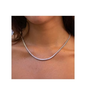 Su Yolu Choker Kolye Old Money Stil Gümüş Kolye