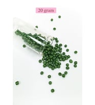 Dökme Cam Kum Boncuk Büyük Boy (6/0) 4 mm - 20 Gram - Koyu Yeşil - BNC076