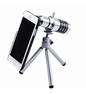 Iphone 5 5S - Iphone 4 4S Için Alüminyum 14X Optik Zoom Yakından Görüntü Çekme Dürbün