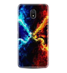 Xiaomi Redmi 8A 8 Pro 9C 9T 10C 11T Pro Kılıf Desenli Silikon Red Blue Leon 1714