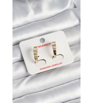 Pirinç Gold Renk Zirkon Taşlı Vintage Kadın Küpe 5886 - HPSBYI6341-3404