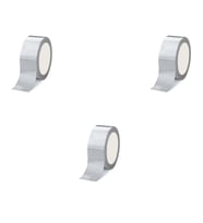 Omeyva Takviyeli Tamir Bandı - İzolasyon Onarım Çadır Bandı - Gri - 48 mm x 10 YRD - 3 Rulo