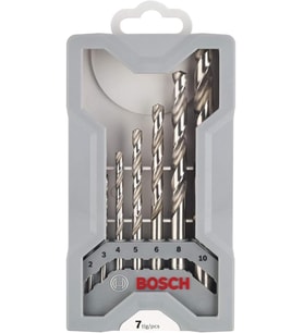 Professional 7 parça Mini X-Line metal matkap ucu seti (metal, HSS-G, taşlanmış, matkap aksesuarı) gri
