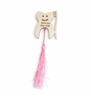 Ahşap Diş Buğdayı Magnet Diş Figürlü Püskül Hediyelik