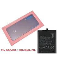 Tkgz Xiaomi Mİ 9SE Arka Pil Batarya Kapağı + PİL (CAM) MOR