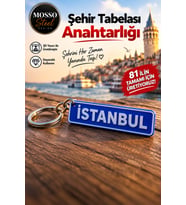Şehir Tabelası Anahtarlığı 3D Baskı Tabela Anahtarlık