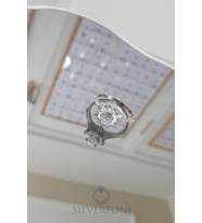 Silverfoni 925 ayar gümüş lotus tektaş (Beyaz Gümüş)