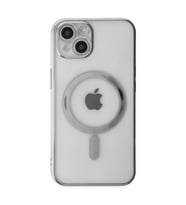 İphone 14 Plus Kılıf Magneticsafe Lazer  - Gümüş