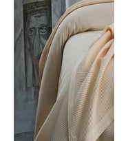 MORE HOME BAL Desenli çift KİŞİLİK % 100 PAMUKLU PİKE 240*260 AÇIK KREM