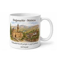 Doğanşehir Tarihi Dokusu ve Doğası Malatya Hatırası Kupa Bardak Hediye