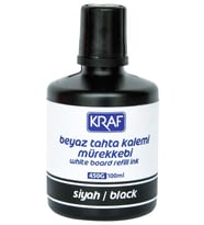 Kraf Beyaz Tahta Kalemi Mürekkebi 100ml Siyah 450G