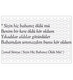 Cemal Süreyya Sizin Hiç Babanız Öldü mü Şiiri Puzzle