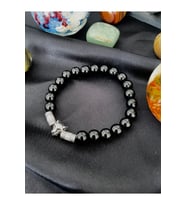 Jaguar Detaylı, Çok Şık Doğal Taş Bileklik  Handmade