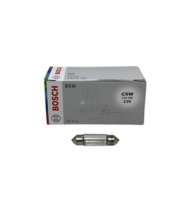 Bosch Eco 12V C5W 5W SV 8.5-8 Halojen Sofit Tavan, Bagaj Ampulü 38 mm 10 Adet