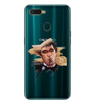 Oppo A5S/AX7/A12 Uyumlu Tony Montana Scarface Desenli Şeffaf Telefon Kılıfı