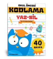 Okul Öncesi KODLAMA Yaz Sil Kitabı