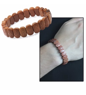 Kahverengi Yıldıztaşı Doğaltaş Rolex Erkek Bileklik (Çok Renkli)