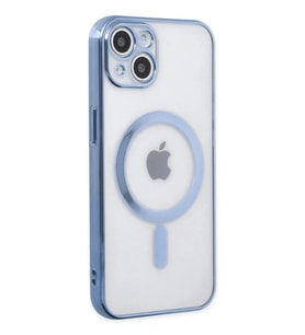 Newface Apple iPhone 14 Plus Kılıf Magneticsafe Lazer Silikon - Sierra Blue