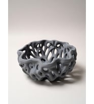 MYCRAFT3D Organik Delikli Dekoratif Kase Modern Şık Hafif Dayanıklı Ev Dekoru 20x9 cm