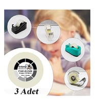 Şeffaf Para Bandı 12mm x 33 Metre 3 Adet Artlantis Şeffaf Okul Ofis Bantı 3 Adet (Renksiz)