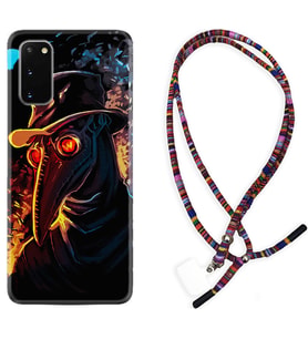 Samsung A02S A03S A10 A12 A13 A21S A22 Kılıf Boyun Asklı Rasta Silikon Karga 1616