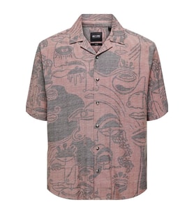 ONLY & SONS ONSDEN LIFE RLX WASH DOODLE SS SHIRT22026111 (Mor)
