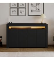 İnarch Dizayn Batı LED Işıklı Konsol – Modern 4 Kapaklı TV Konsolu - Tv Ünitesi