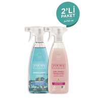 Viking Premium 2'li (Çok Amaçlı Yüzey Temizleyici , Banyo Dağ Nanesi) Paket 750 ml x 2 Adet