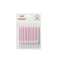 Simli Pastel Mum Seti 8cm 12li Pembe Beyaz