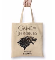 Game Of Thrones Winter İs Coming Bez Çanta Uzun Saplı