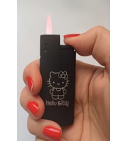 Hello Kitty Rüzgarda Sönmez Pembe Yanan Jet Gazlı Çakmak
