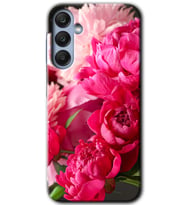Galaxy A25 Kılıf HD Desen Baskılı Kılıf - Kırmızı Beyaz Gül