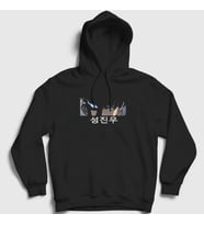 Presmono Unisex Beyaz Arise Sung Jinwoo Solo Leveling Kapüşonlu Sweatshirt 434650tt (Siyah)