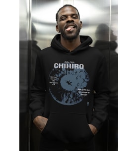 Tasarım Billie Eilish Chihiro Baskılı Unisex Oversize Şarkıcı Hoodie