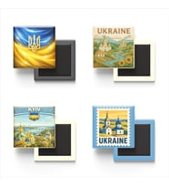 Buzdolap Magnetleri - Ukrayna Kiev - Ukraine - 4'lü Set Magneti