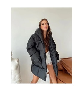 Yarasa Şişme Oversıze Mont Puff