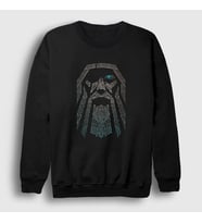 Presmono Unisex Siyah Odin Vikings Sweatshirt 222101tt