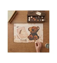 Sevimli Oyuncak Ayı Tasarımı 240 parça Ahşap Puzzle Ahşap Kutuda MP01511