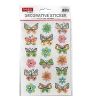 TANEX KIDS TNX-25350 DEKORATİF ETİKETLER - PUFFY SEVİMLİ KELEBEK SERİSİ STICKER