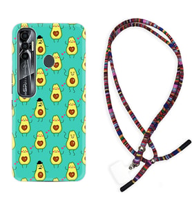 Tecno Spark 6 6 Go 8C 8 Pro 7 7 Pro Kılıf Boyun Asklı Rasta Silikon Oynayan Avokadolar 1770