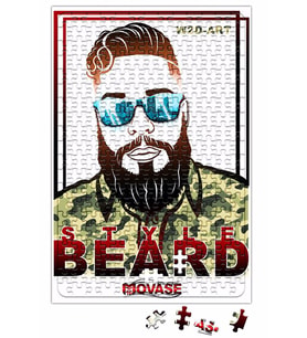 M1 Style Beard Puzzle 240 Parça Yapboz