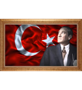 ALTIN ÇERÇEVELİ PASPARTULU TABLO CR211
