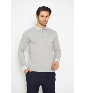 Sweat t-shırt Polo Yaka Kışlık Uzun Kol