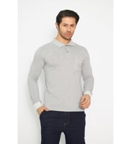 Sweat t-shırt Polo Yaka Kışlık Uzun Kol